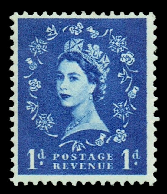 GB QUEEN ELIZABETH II, 1957, ERROR, 1d ULTRAMARINE, SG562, Mi.283, MH