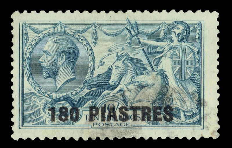 GB KING GEORGE V, 1921, 180 PIASTRES, SG 50, Used