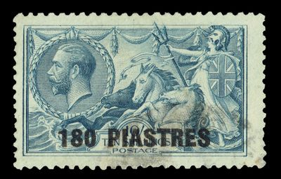 GB KING GEORGE V, 1921, 180 PIASTRES, SG 50, Used