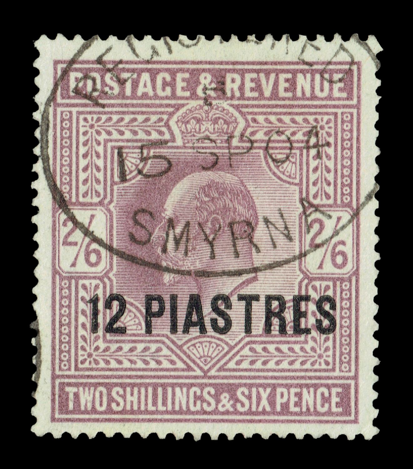 GB KING EDWARD VII, 1902, 12 PIASTRES, SG 12, FU