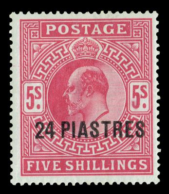 GB KING EDWARD VII, 1902,  24 PIASTRES, SG 12, MH