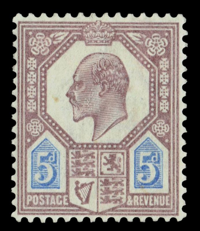 GB KING EDWARD VII, 1906, 5d Slate-Purple and Ultramarine, Sg.242, Mi.110Ix, MM