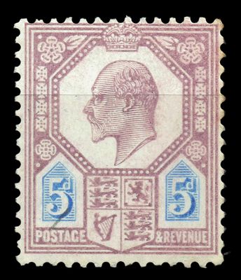 GB KING EDWARD VII, 1906, 5d SLATE PURPLE & ULTRAMARINE, Sg.242, Mi.110Ix, MM