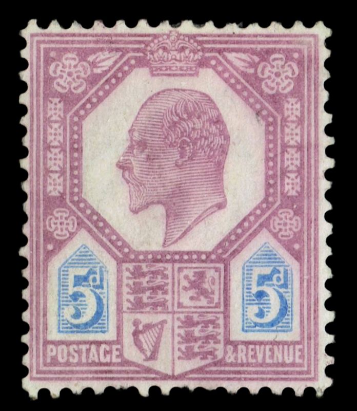 GB KING EDWARD VII, 1906, 5d DULL PURPLE & ULTRAMARINE, Sg.242, Mi.110Ix, MM