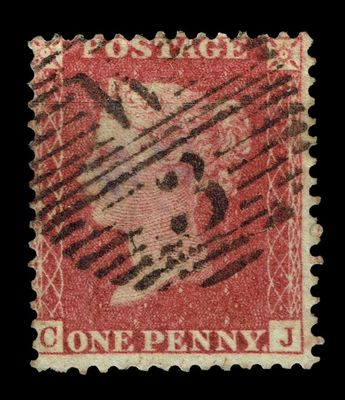 GB QUEEN VICTORIA 1855/64, 1d RED BROWN SG29, Plate 36, C-J, Used GB QUEEN VICTORIA 1855/64, 1d RED BROWN SG29, Plate 36, C-J, Used
