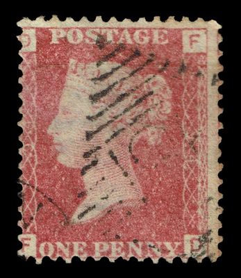 GB QUEEN VICTORIA 1855/64, 1d RED BROWN SG 43/44, Pl.94, FD-DF, Used GB QUEEN VICTORIA 1855/64, 1d RED BROWN SG 43/44, Pl.94, FD-DF, Used