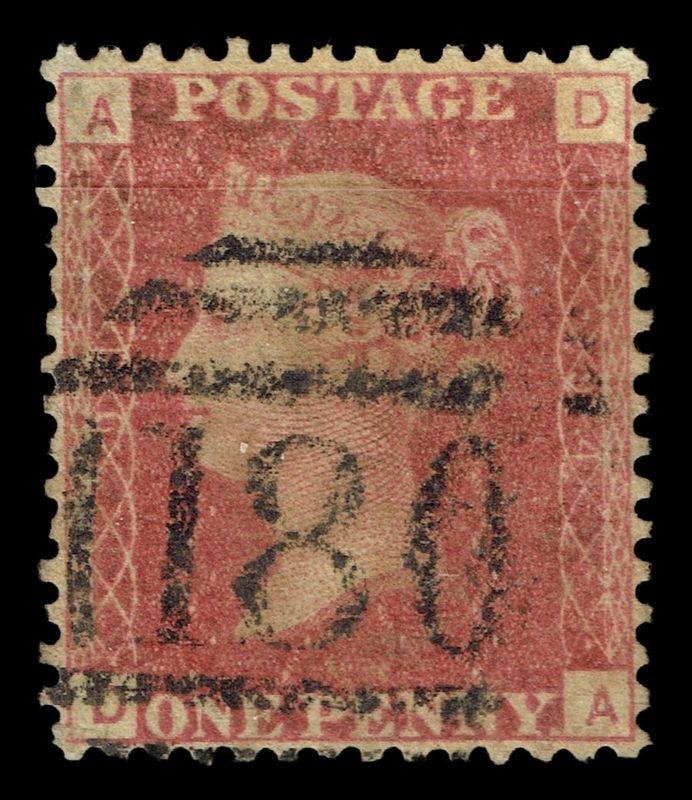 GB QUEEN VICTORIA 1855/64, 1d RED BROWN SG 43/44, Pl.94, DA-AD, Used