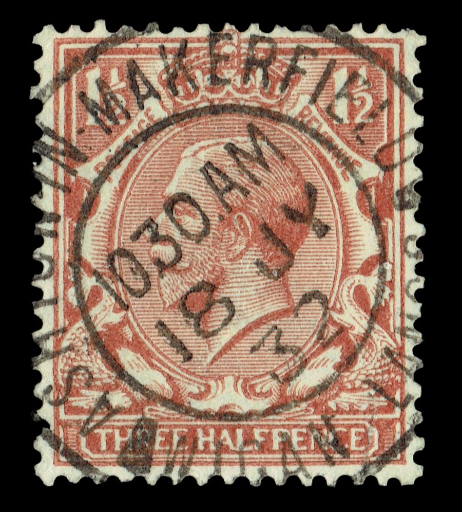 GB KING GEORGE V, 1912, 1½d PALE RED-BROWN, Sg.362, Mi.141, VFU GB KING GEORGE V, 1912, 1½d PALE RED-BROWN, Sg.362, Mi.141, VFU