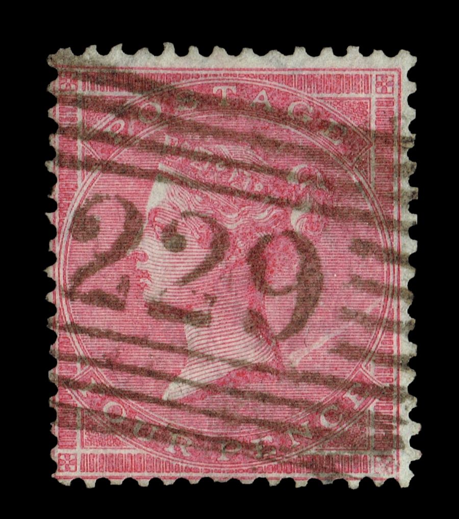 GB QUEEN VITORIA 1857, ERROR, 4d ROSE-CARMIN, Sg.66, Used GB QUEEN VITORIA 1857, ERROR, 4d ROSE-CARMIN, Sg.66, Used