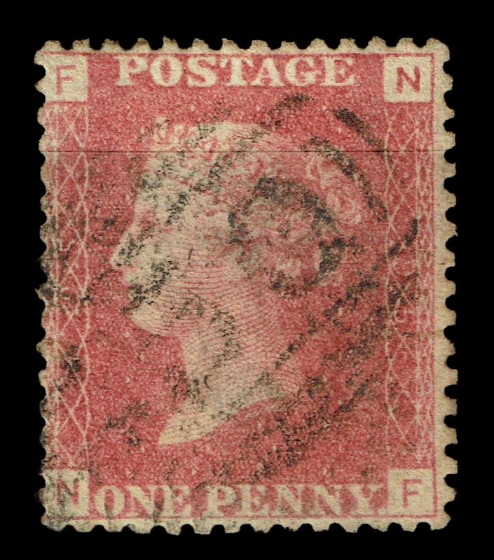 GB QUEEN VICTORIA 1855/64, 1d RED BROWN SG 43/44, Pl.95, NF-FN, Used