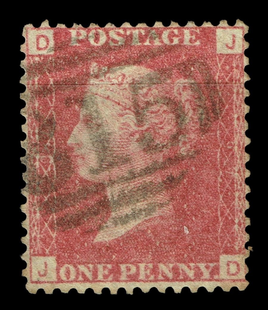 GB QUEEN VICTORIA 1855/64, 1d RED BROWN SG 43/44, Pl.97, DJ-JD, Used