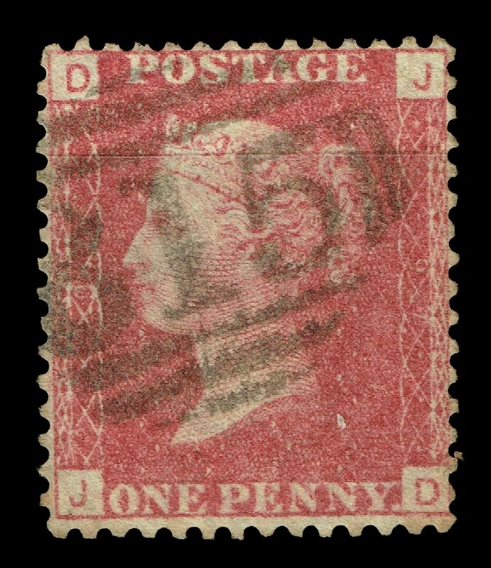 GB QUEEN VICTORIA 1855/64, 1d RED BROWN SG 43/44, Pl.97, DJ-JD, Used