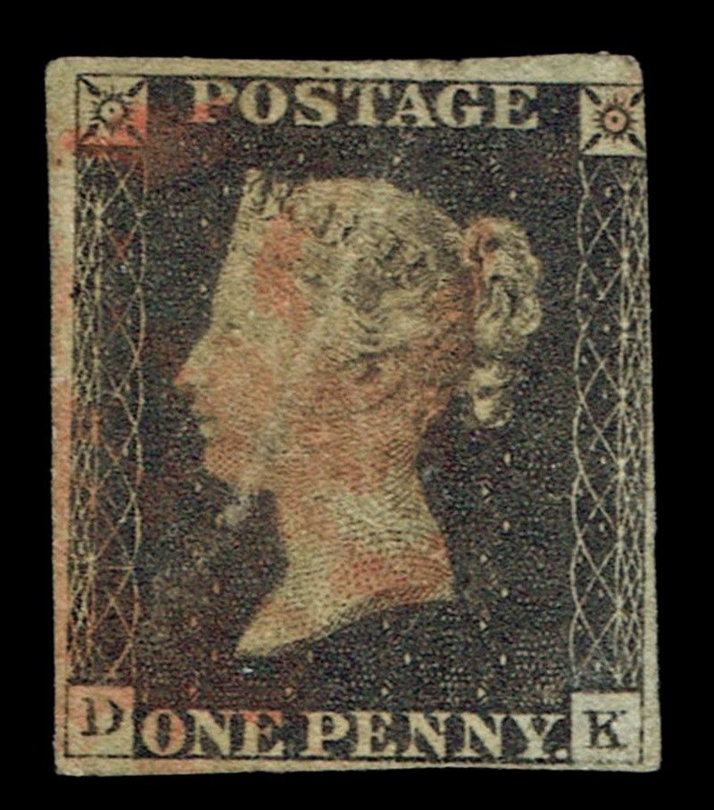 GB QUEEN VICTORIA 1840, 1d BLACK PENNY, 3½ MARGINS, MALTESE CROSS, FREE POSTAGE GB QUEEN VICTORIA 1840, 1d BLACK PENNY, 3½ MARGINS, MALTESE CROSS, FREE POSTAGE