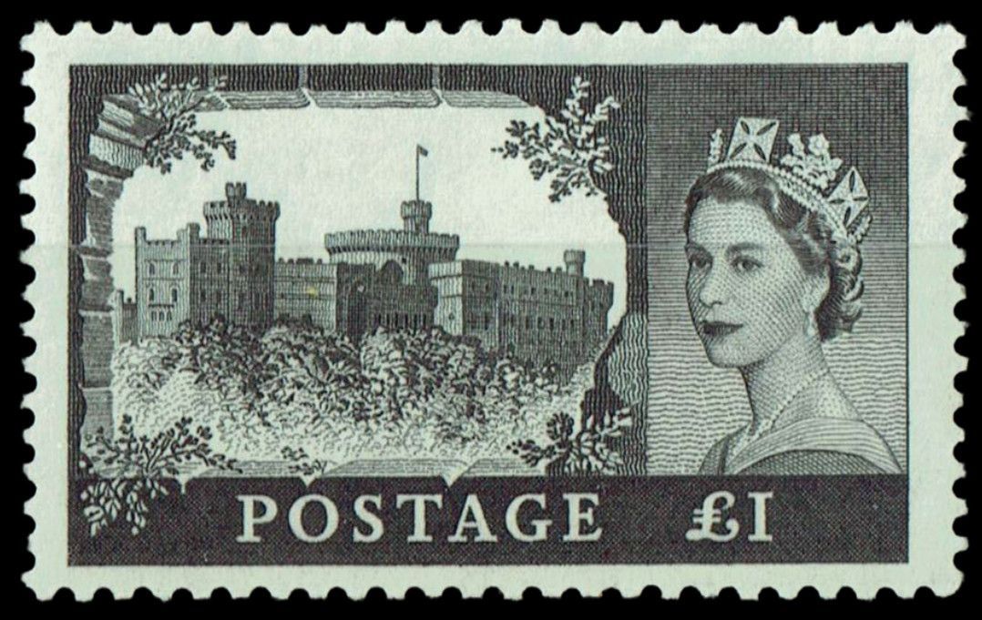GB QUEEN ELIZABETH II 1955, £1 BLACK SG539a, MNH - FREE POSTAGE GB QUEEN ELIZABETH II 1955, £1 BLACK SG539a, MNH - FREE POSTAGE