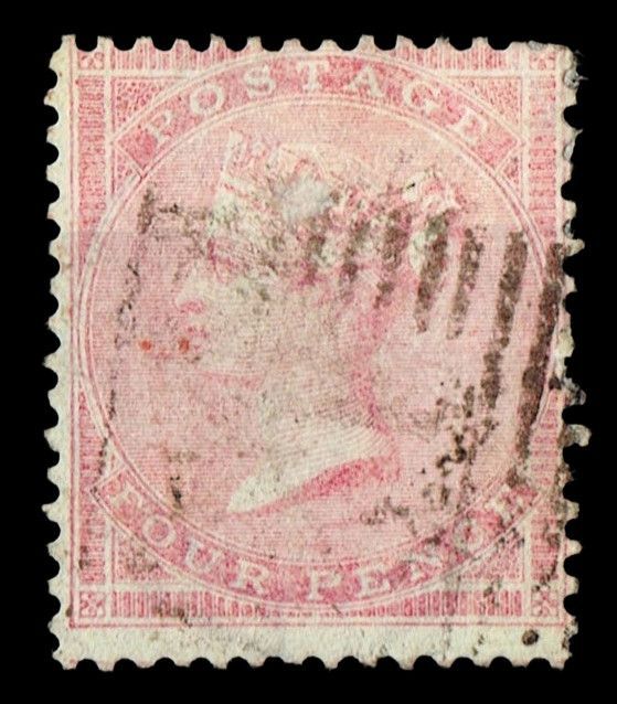 GB QUEEN VICTORIA 1857, 4d PALE CARMINE, Sg.62-Sg.66, USED