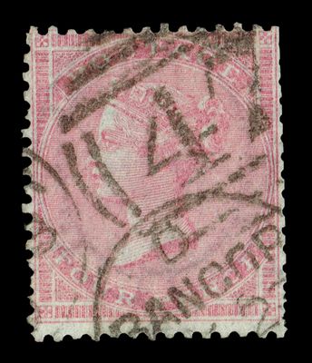 GB QUEEN VITORIA 1857, 4d ROSE-CARMIN, Sg.66, Mi.9, Yvert 15, CDS BANGOR, Used GB QUEEN VITORIA 1857, 4d ROSE-CARMIN, Sg.66, Mi.9, Yvert 15, CDS BANGOR, Used