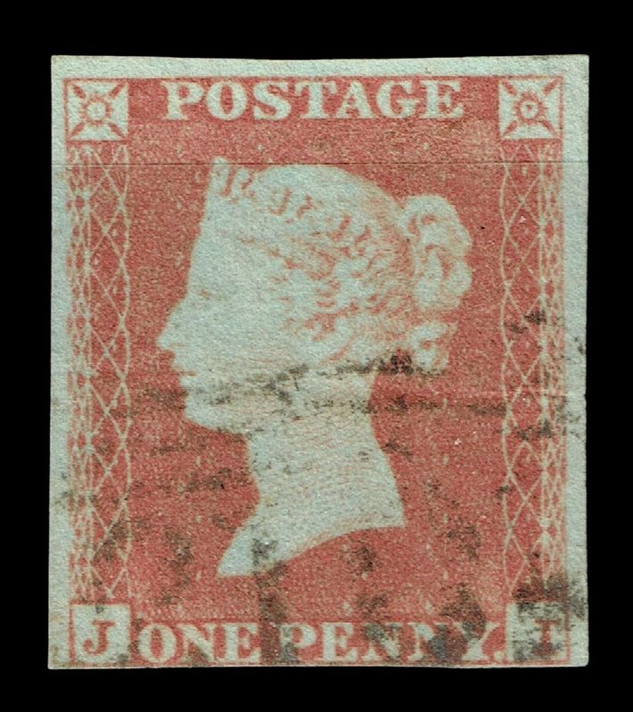 GB QUEEN VITORIA 1841, 1d RED-BROWN, Sg.8, Pl.12, J-I, 4MARGINS, Used