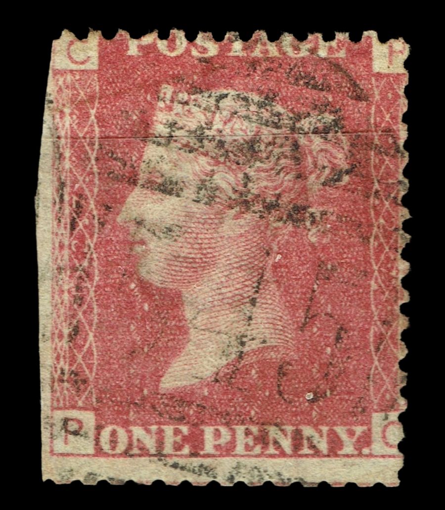 GB QUEEN VICTORIA 1855/64, 1d RED BROWN SG 43/44, Pl.127, CP-PC, Used