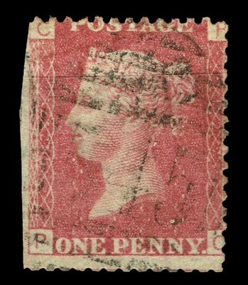 GB QUEEN VICTORIA 1855/64, 1d RED BROWN SG 43/44, Pl.127, CP-PC, Used GB QUEEN VICTORIA 1855/64, 1d RED BROWN SG 43/44, Pl.127, CP-PC, Used