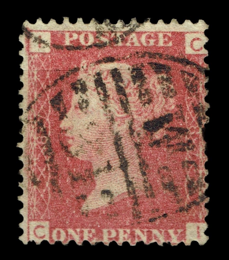 GB QUEEN VICTORIA 1855/64, 1d RED BROWN SG 43/44, Pl.87, CI-IC, Used GB QUEEN VICTORIA 1855/64, 1d RED BROWN SG 43/44, Pl.87, CI-IC, Used