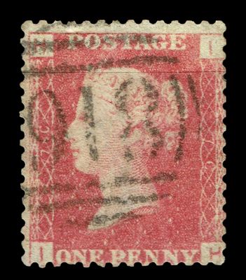 GB QUEEN VICTORIA 1855/64, 1d RED BROWN SG 43/44, Pl.76, HI-IH, Used GB QUEEN VICTORIA 1855/64, 1d RED BROWN SG 43/44, Pl.76, HI-IH, Used