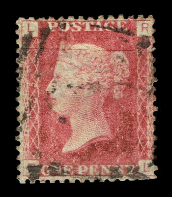 GB QUEEN VICTORIA 1855/64, 1d RED BROWN SG 43/44, Pl.125, LR-RL, Used