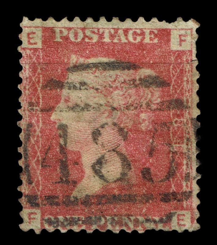 GB QUEEN VICTORIA 1855/64, 1d RED BROWN SG 43/44, Pl.84, EF-FE, Used