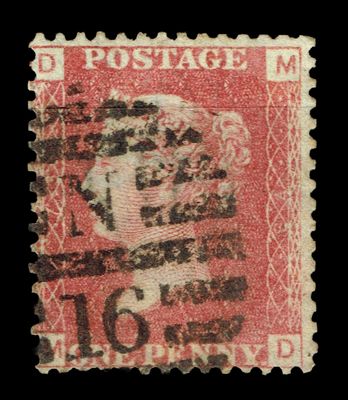GB QUEEN VICTORIA 1855/64, 1d RED BROWN SG 43/44, Pl.73, DM-MD, Used