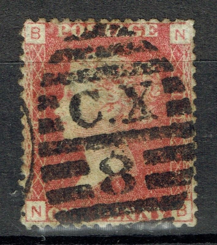 GB QUEEN VICTORIA 1855/64, 1d RED BROWN SG 43/44, Pl.101, NB/BN, Used
