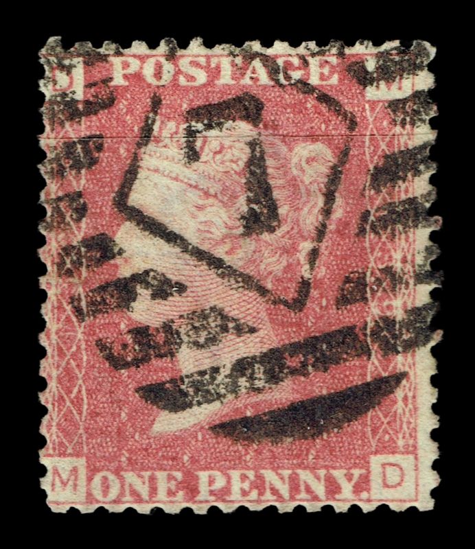 GB QUEEN VICTORIA 1855/64, 1d RED BROWN SG 43/44, Pl.186, MD-DM