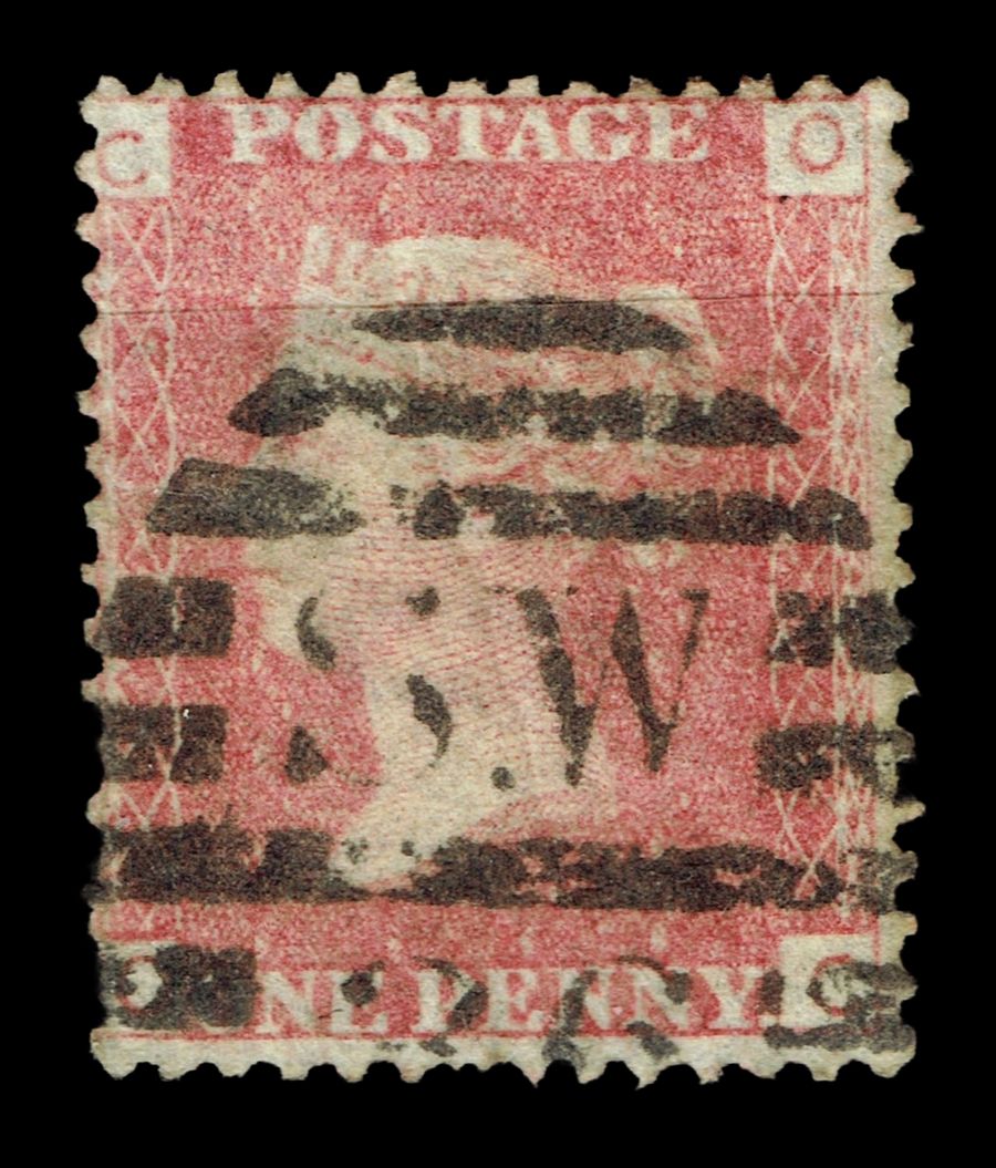 GB QUEEN VICTORIA 1855/64, 1d RED BROWN SG 43/44, Pl.188, OC-CO, Used