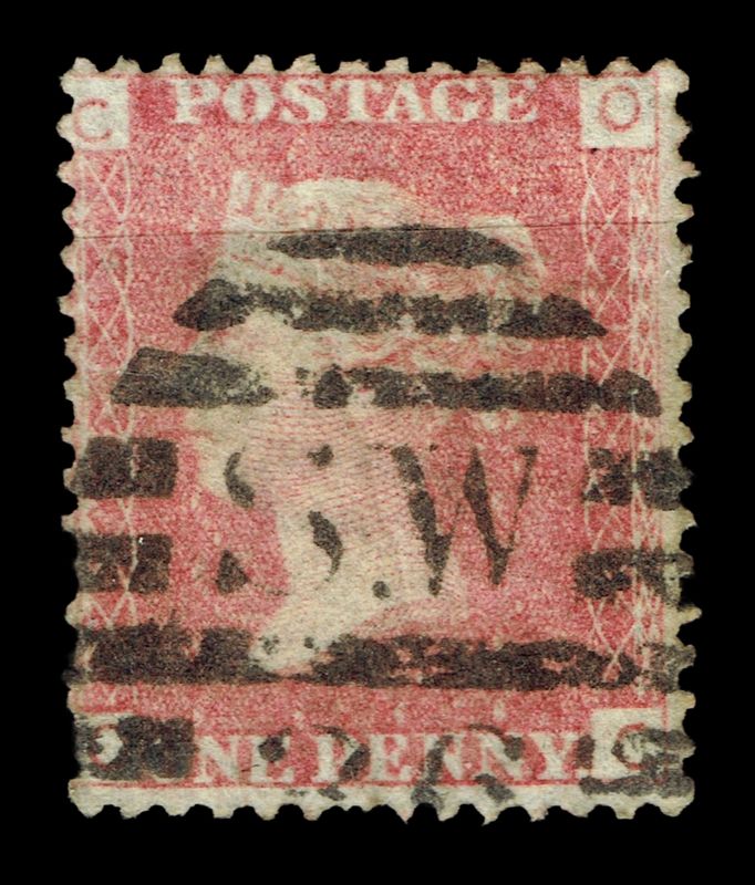 GB QUEEN VICTORIA 1855/64, 1d RED BROWN SG 43/44, Pl.188, OC-CO, Used