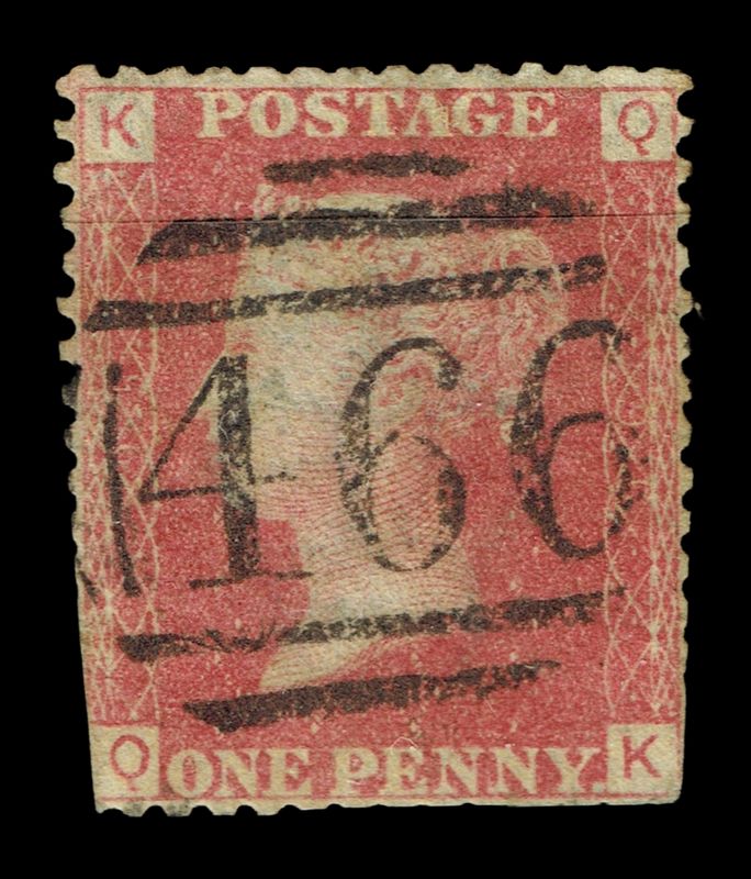 GB QUEEN VICTORIA 1855/64, 1d RED BROWN SG 43/44, Pl.95, QK-KQ, Used