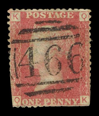 GB QUEEN VICTORIA 1855/64, 1d RED BROWN SG 43/44, Pl.95, QK-KQ, Used