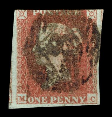 GB QUEEN VITORIA 1841, 1d RED-BROWN, Sg.8, Pl.40, M-C, M-VARIETY, Used