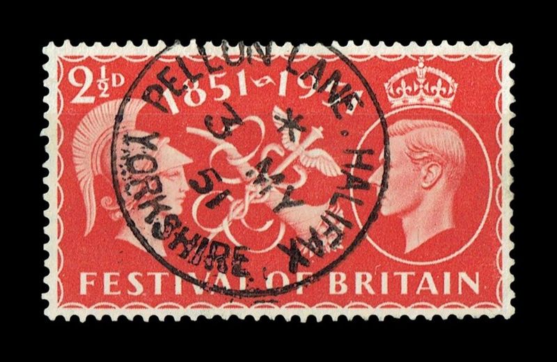 GB KING GEORGE VI, 1951, 2½d SCARLET Deformed Small 2, SG 513b, Mi.255, FU