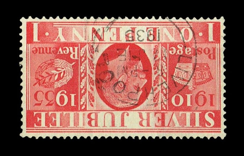 GB KING GEORGE V, 1935, SILVER JUBILIEE, 1d SCARLET Sg.454Wi, Mi.190XY, Used