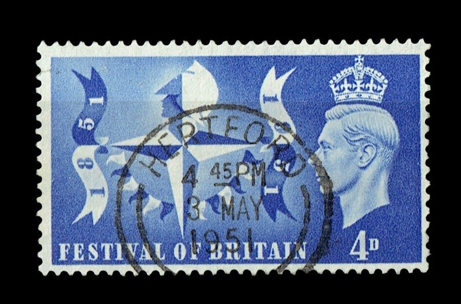 GB KING GEORGE VI, 1951, 4d ULTRAMARINE, SG 514, Mi.256, FU GB KING GEORGE VI, 1951, 4d ULTRAMARINE, SG 514, Mi.256, FU