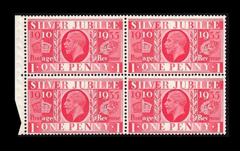 GB KING GEORGE V, 1935, SILVER JUBILIEE, 1d SCARLET BOOKLET PANE, Sg.454a, Mi.190XY, MNH