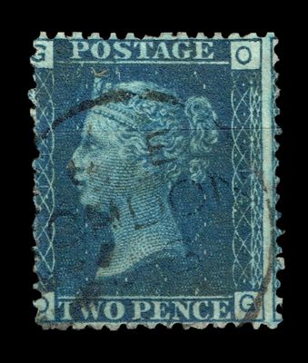 GB QUEEN VICTORIA 1872, 2d BLUE, SG47, Pl.14, Mi.17IIY, OG-GO, USED