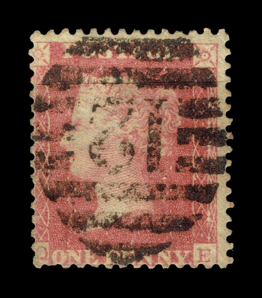 GB QUEEN VICTORIA 1855/64, 1d RED BROWN SG 38, Plate 61, Q-E, Used GB QUEEN VICTORIA 1855/64, 1d RED BROWN SG 38, Plate 61, Q-E, Used