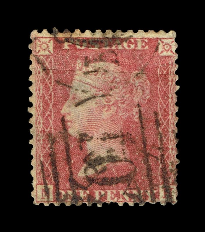 GB QUEEN VICTORIA 1855/64, 1d RED BROWN SG 38, Plate 45, N-H, Used
