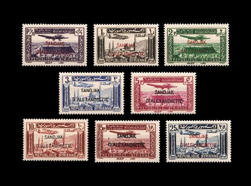 1938 ALEXANDRETTA, AIRMAIL Complete Set C1-C8, MNH