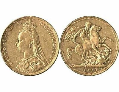 GB QUEEN VICTORIA 1888 FULL SOVEREIGN COIN GB QUEEN VICTORIA 1888 FULL SOVEREIGN COIN