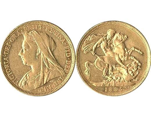 GB QUEEN VICTORIA 1895 FULL SOVEREIGN COIN GB QUEEN VICTORIA 1895 FULL SOVEREIGN COIN