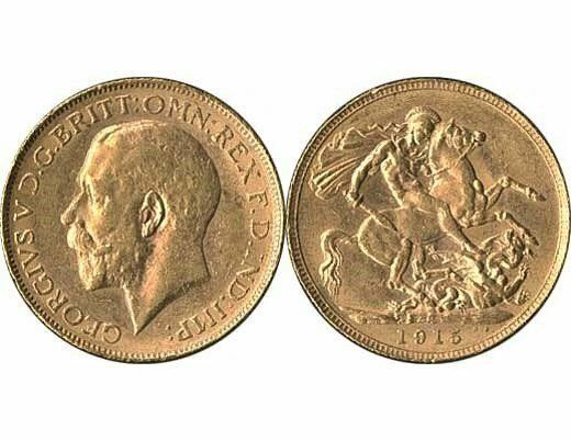 GB KING GEORGE V 1915 FULL SOVEREIGN COIN GB KING GEORGE V 1915 FULL SOVEREIGN COIN