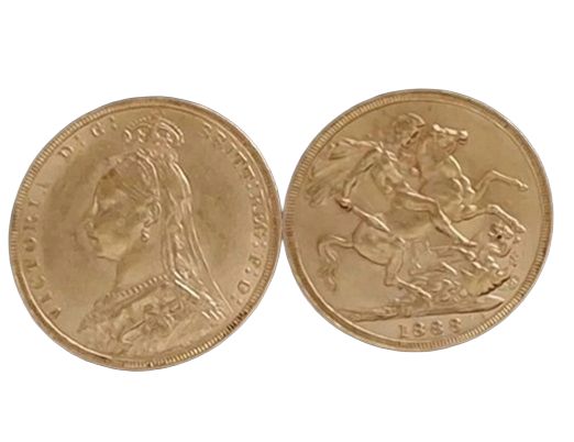 GB QUEEN VICTORIA 1888 FULL SOVEREIGN COIN