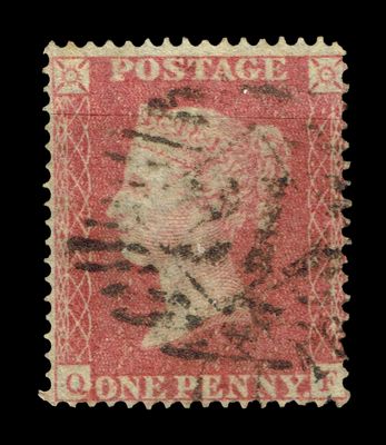 GB QUEEN VICTORIA 1855/64, 1d RED BROWN SG 38, Plate 61, Q-E, Used GB QUEEN VICTORIA 1855/64, 1d RED BROWN SG 38, Plate 61, Q-E, Used