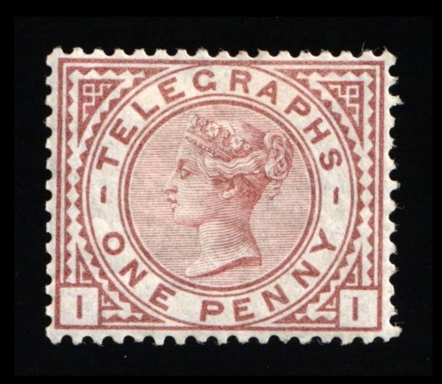 GB QUEEN VICTORIA 1876, 1d CARMINE Telegraph Stamp, SG T2, Plate 1, MNH GB QUEEN VICTORIA 1876, 1d CARMINE Telegraph Stamp, SG T2, Plate 1, MNH