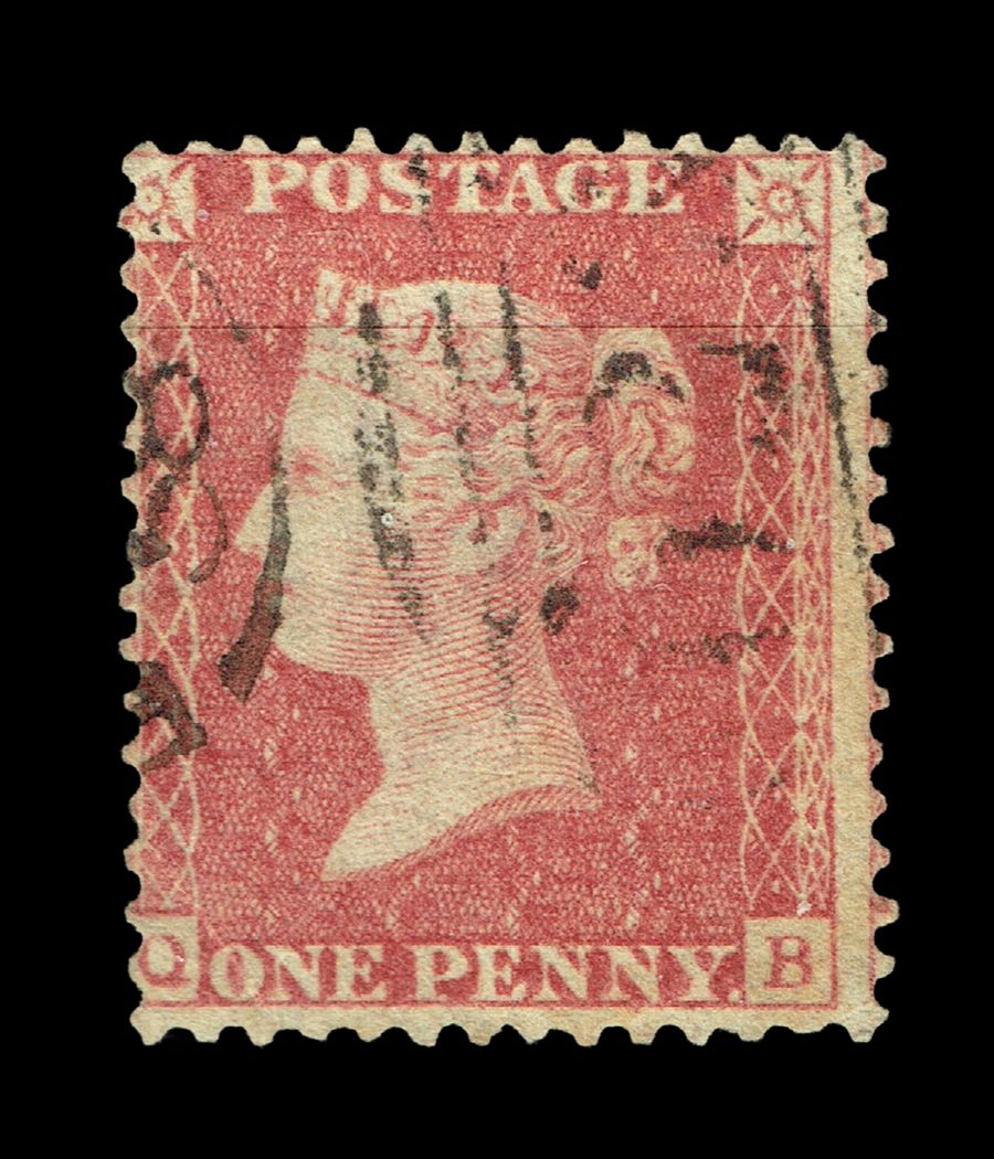 GB QUEEN VICTORIA 1855/64, 1d RED BROWN SG 38, Plate 41, Q-E, Used GB QUEEN VICTORIA 1855/64, 1d RED BROWN SG 38, Plate 41, Q-E, Used
